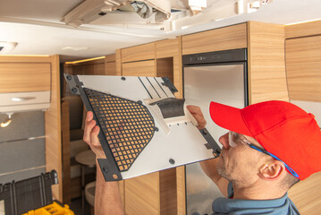 RV Camper Van Air Condition Unit Maintenance