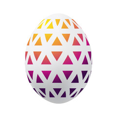 Colorful Easter egg, 3d pattern, decoration vector