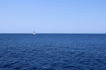 Fototapeta premium Sailboat in the sea near Majorka