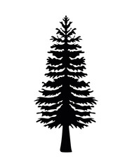 tree silhouette isolated