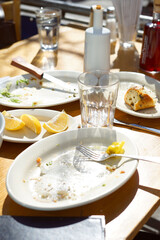 table setting at restaurant