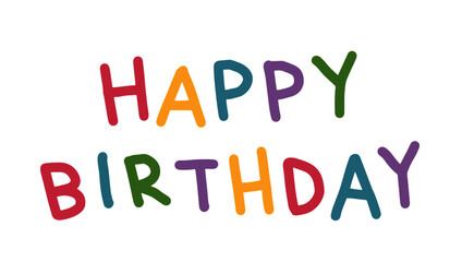 happy birthday text, calligraphy