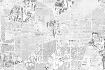 Fotobehang Newspaper paper grunge vintage old aged texture background © Olga