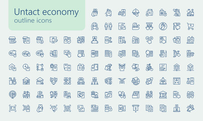 Untact outline iconset