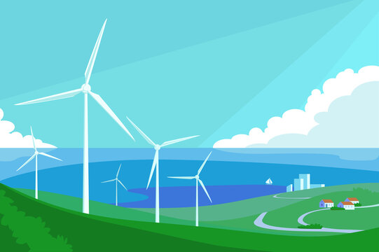Alternative energy resource with windmills