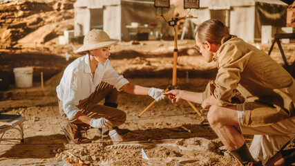 Archaeological Digging Site: Two Great Paleontologists Discovered Fossil Remains of Prehistoric...