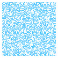 Seamless pattern with blue waves. Repeating texture. Figure for textiles.