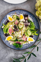 Gourmet Garden Salad with Boiled Eggs