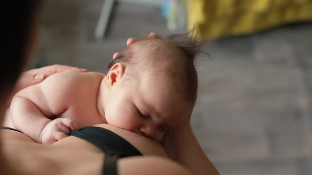 Newborn baby nutrition. Breast milk is produced by lactocytes under the influence of the hormone prolactin. Prolactin levels rise after breastfeeding. 