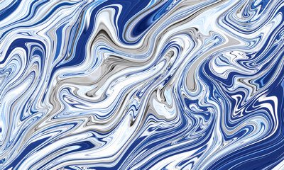 Abstract background, blue marble, fake stone texture, liquid paint, gold foil and glitter, painted artificial marbled, marbling