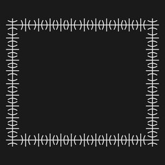 Flat ornament frame. Simple style company poster design background symbol. Logo design element. T-shirt printing. Vector for sticker.