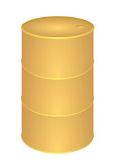 Brown oil barrel. vector illustration