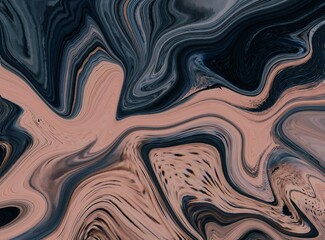 Fluid art texture design. Background with abstract mixing paint effect. Mixed paints for posters or wallpapers. White, blue and golden overflowing colors. Liquid acrylic picture that flows and splashe