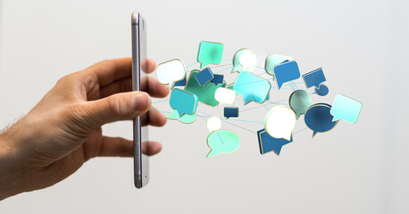 communication speak bubble digital concept