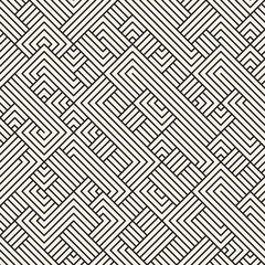 Abstract geometric pattern with stripes. Vector seamless background. Black and white lattice texture.