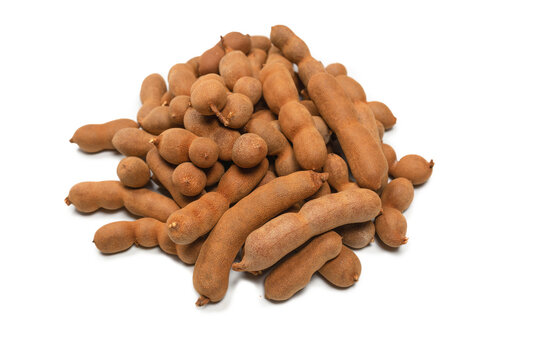 Sweet tamarind isolated on white background.