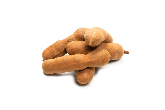 Sweet tamarind isolated on white background.