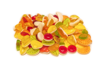 Assorted tasty gummy candies.
