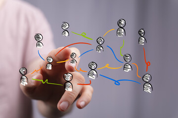 conference Digital Network and data concept