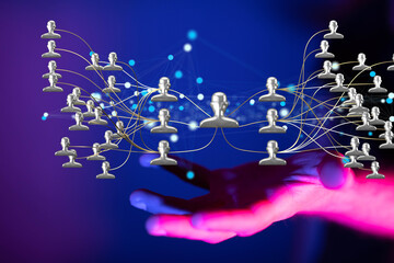 hierarchy connection team group 3d