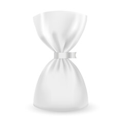 Candy mockup isolated on white background. Chocolate Wrap tied with a ribbon. Vector 3d realistic. Wrapper. blank template for branding. Ready for design. EPS10