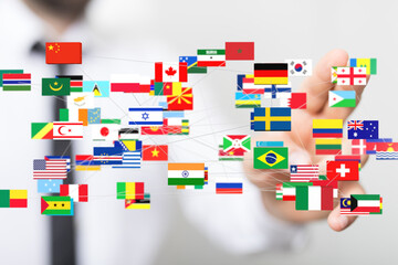 International Flag Display Of Various Countries