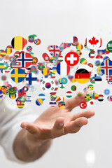 International world flag 3d digital