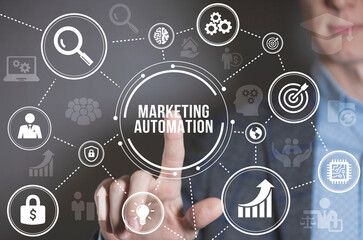 Internet, business, Technology and network concept. Planning marketing strategy.