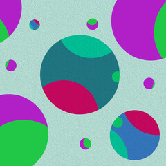 Simple circle wallpaper art cover illustration poster design.