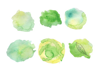 Green watercolor, watercolor on paper,green texture,drawing - art product, paint background..