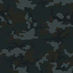 
camouflage seamless vector pattern, modern background, trendy army texture.