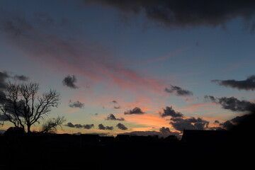 sunset in the clouds