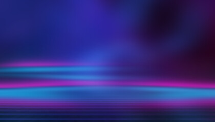 Dark abstract background of empty show stage. Laser show, neon ultraviolet rays, party. 3d illustration