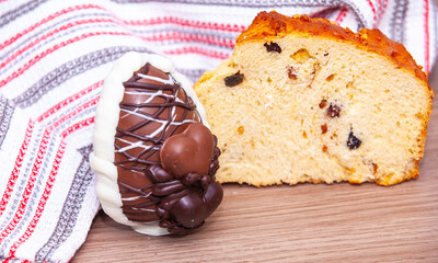 festive easter with easter eggs