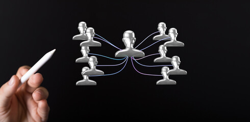 hierarchy connection team group digital
