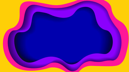 Abstract background paper Cyberpunk. A4 abstract color 3d paper art illustration set. Contrast colors. Vector design layout for banners presentations, posters and invitations.Illusion of depth. Eps10.