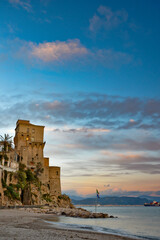 The small beach of Cetara, a seaside village in the province of Salerno, Italy.