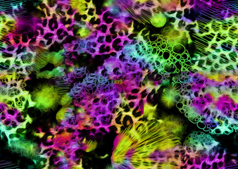 abstract leopard print	
