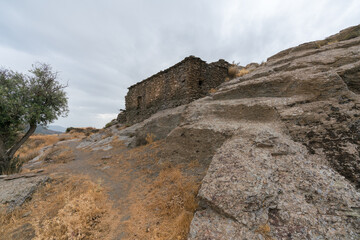 Ruined buildings in Sierra Nevada