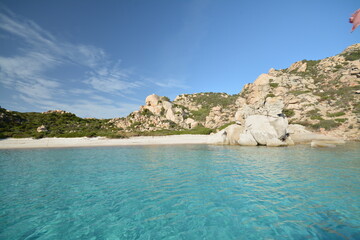 Parco Nazionale Arcipelago di La Maddalena. Paesaggio marino, isola Spargi, Cala Corsara