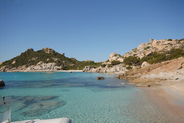 Obraz premium Parco Nazionale Arcipelago di La Maddalena. Paesaggio marino, isola Spargi, Cala Corsara