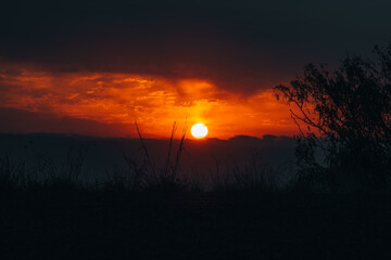 sunrise in the mountains 