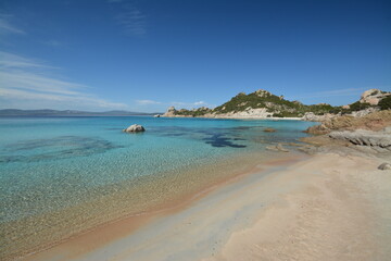 Parco Nazionale Arcipelago di La Maddalena. Paesaggio marino, isola Spargi, Cala Corsara