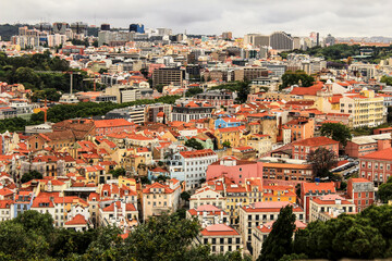 Fototapeta premium Panoramic of Lisbon city from Saint George Castle