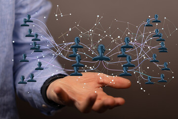 hierarchy connection team group digital