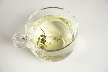 Cup of fresh herbal tea