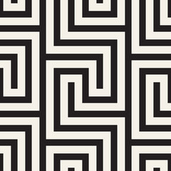 Vector seamless geometric pattern. Simple abstract lines lattice. Repeating elements stylish background