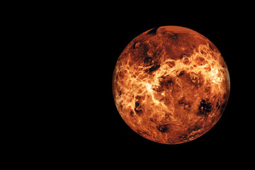 Planet Venus, on a dark background. Elements of this image were furnished by NASA.