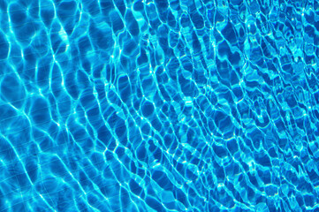 Summer blue swiming pool water background