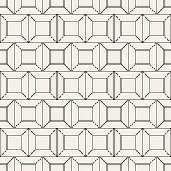 Vector seamless geometric pattern. Simple abstract lines lattice. Repeating elements stylish background
